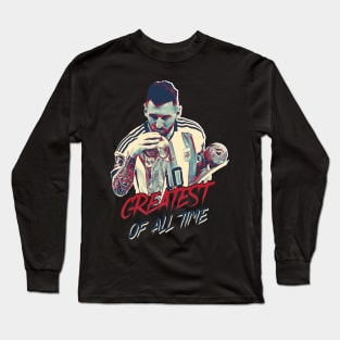 Pop Leo Messi Goat Long Sleeve T-Shirt